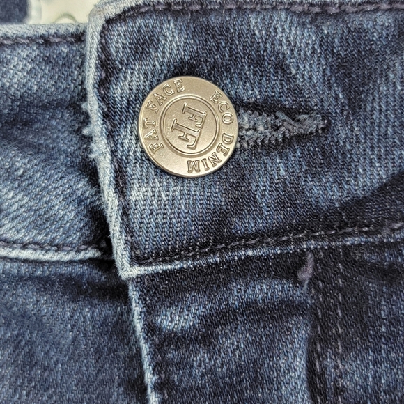 Fat Face UK Fly Flare 70's Inspired Denim Blue Jeans Sz 14 R - Picture 7 of 16